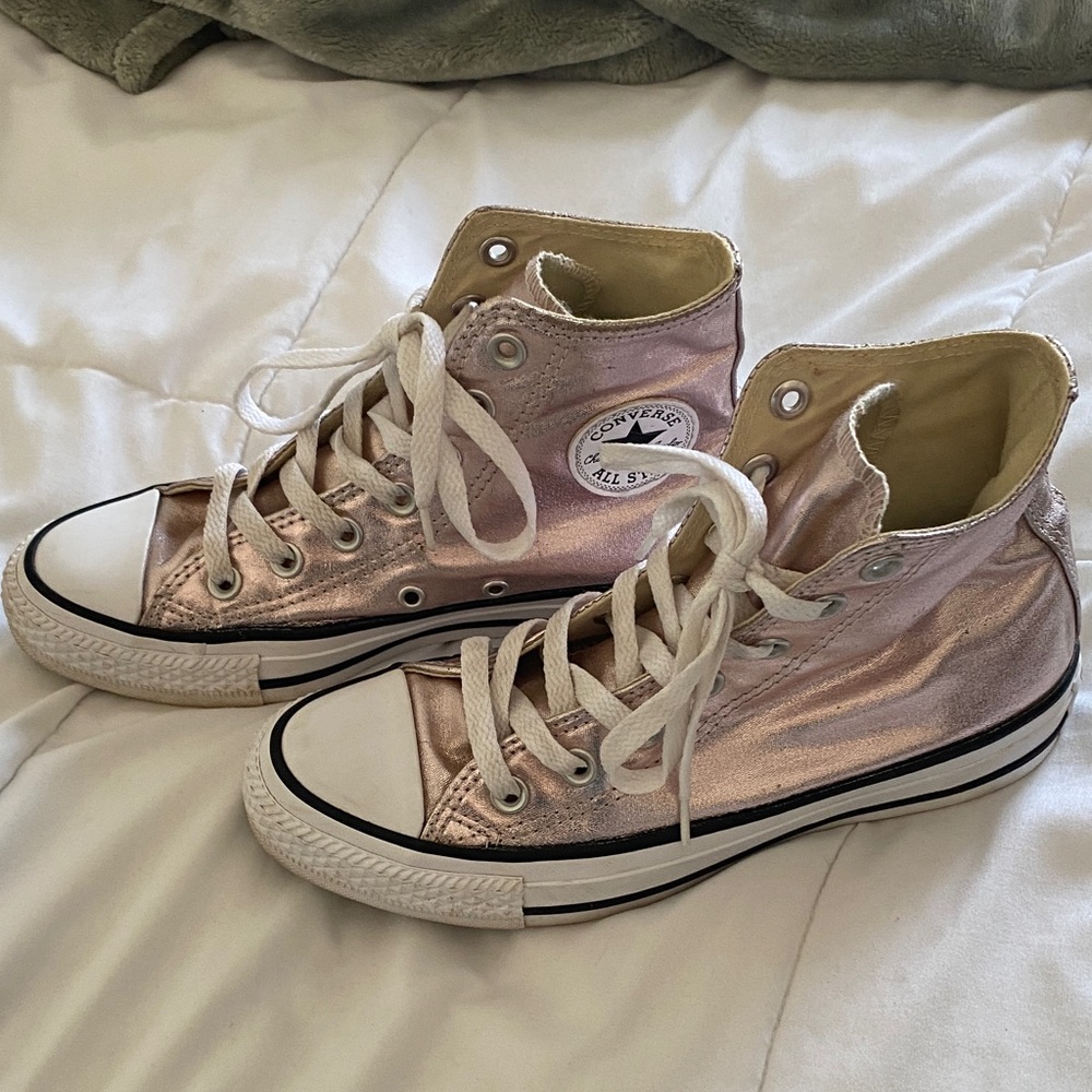 Converse Women's Rose Gold High-Top Sneakers